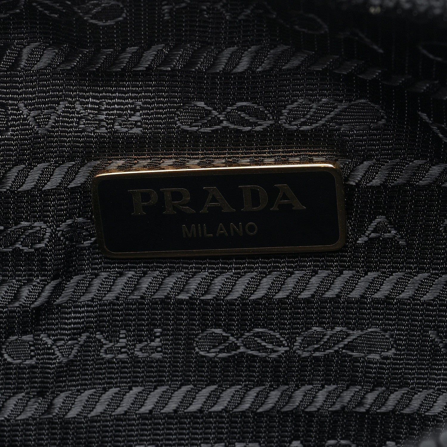 Prada Tessuto Nylon Stitched Shoulder Bag Black 6 of 10