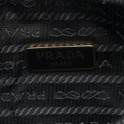 Prada Tessuto Nylon Stitched Shoulder Bag Black 6 of 10