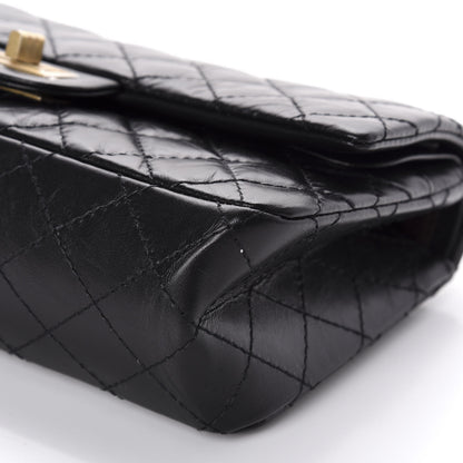 Chanel Aged Calfskin Quilted 2.55 Reissue 225 Flap Black 8 of 11
