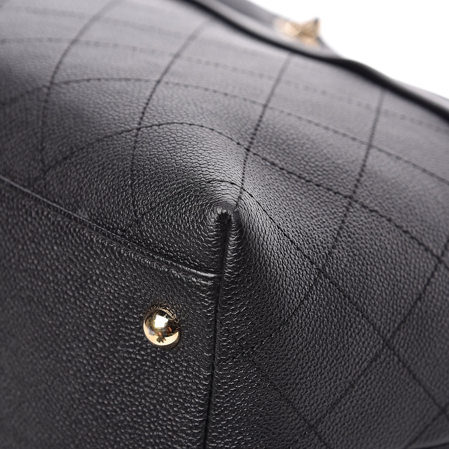 Chanel Crumpled Grained Calfskin Zip and Carry Shopping Tote Black 12 of 14
