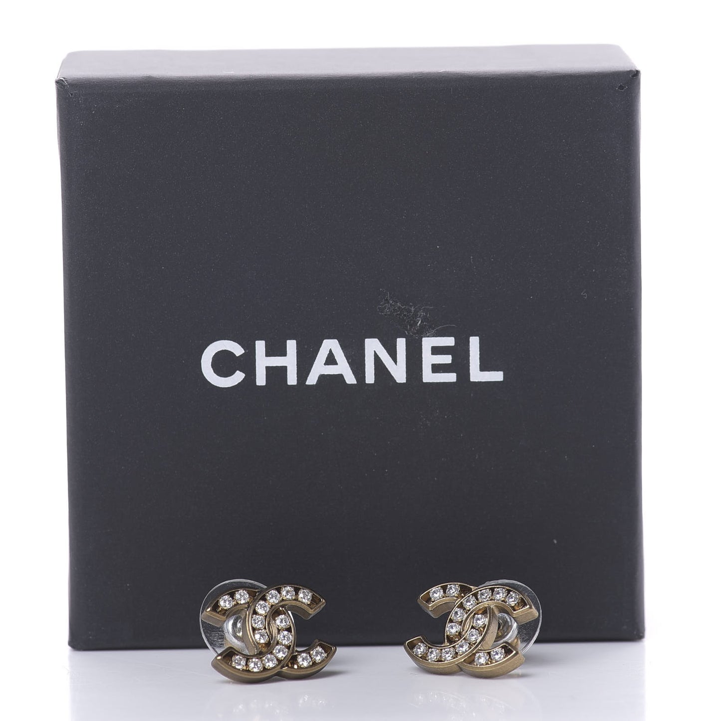 Crystal CC Earrings Gold