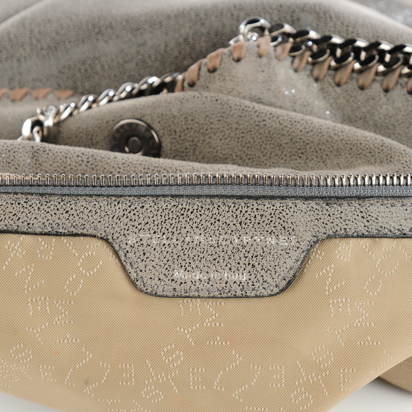 Shaggy Deer Falabella Fold Over Tote Grey