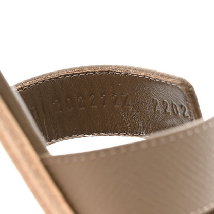 Hermes Epsom Oran Sandals 38 Etoupe 7 of 9