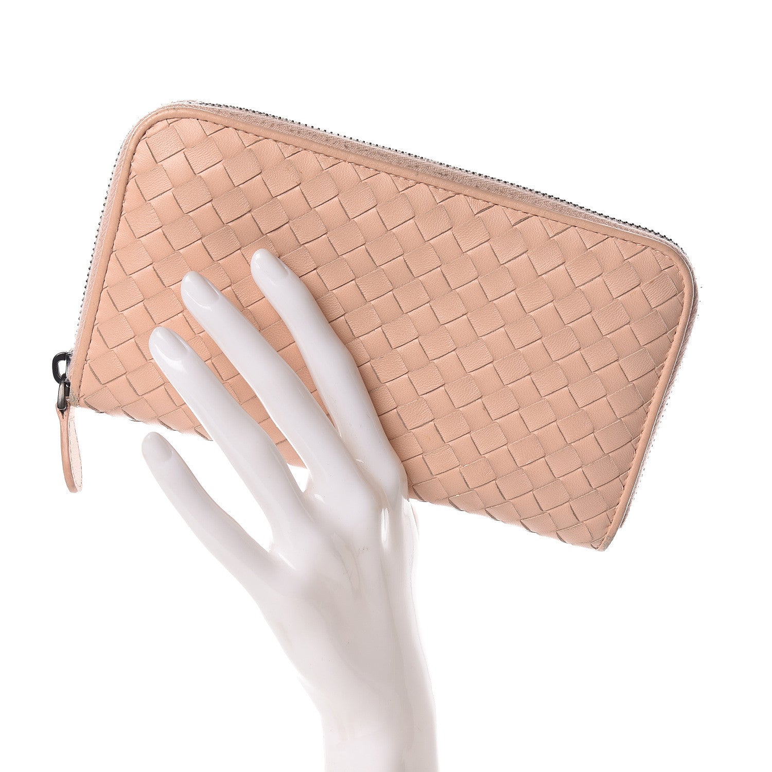 Bottega Veneta Nappa Intrecciato Zip Around Wallet Flamingo 2 of 20