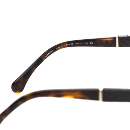 Chanel Lambskin Quilted Pilot Sunglasses 4196-Q Gold 5 of 8