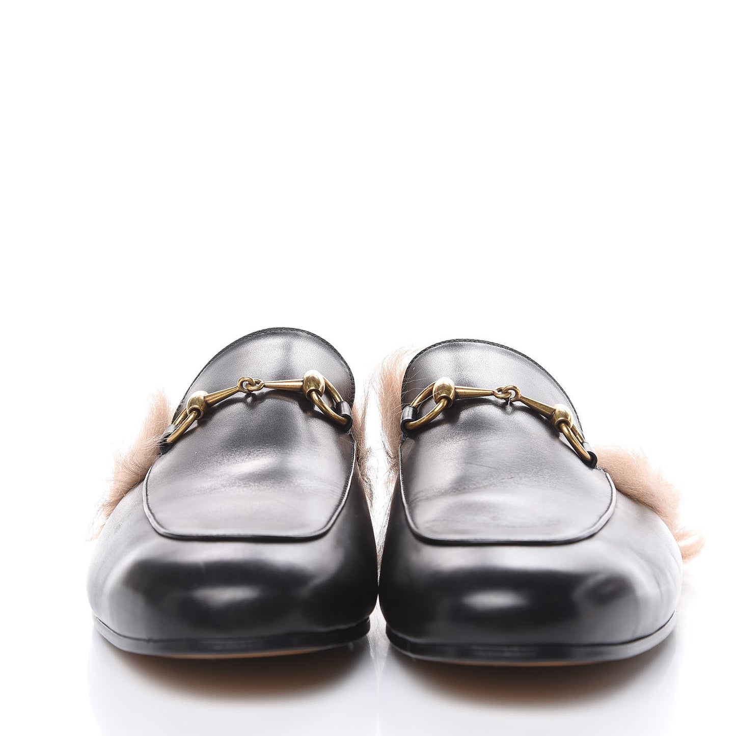 Calfskin Fur Mens Princetown Slippers 10.5 Black