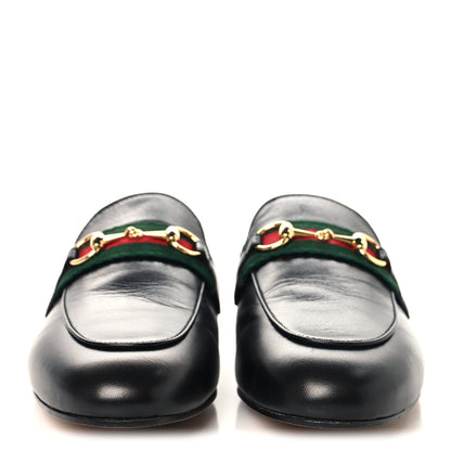 Gucci Malaga Kid Web Womens Princetown Slippers 36.5 Black 3 of 9