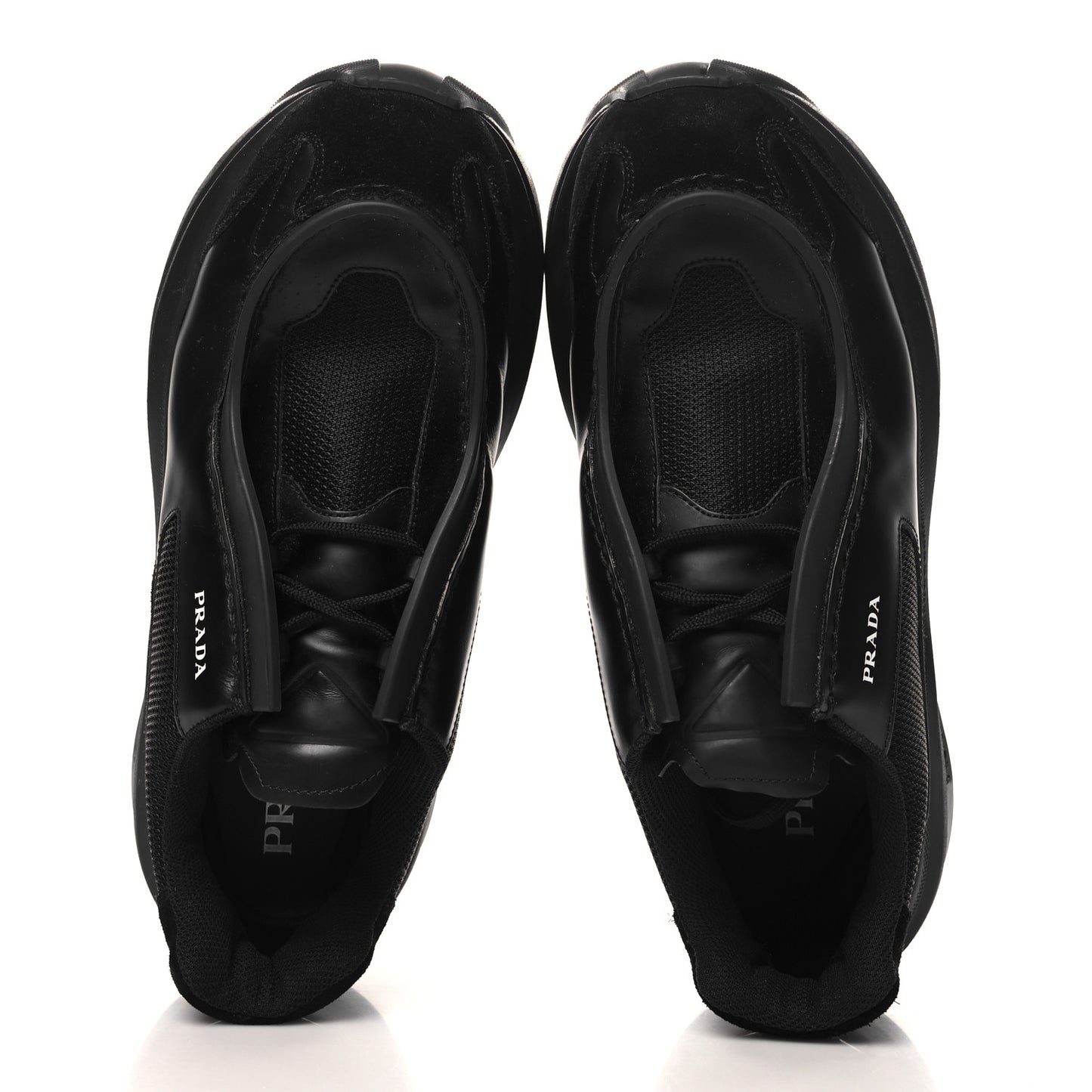 Brushed Calfskin Mens Systeme Sneakers 10 Black