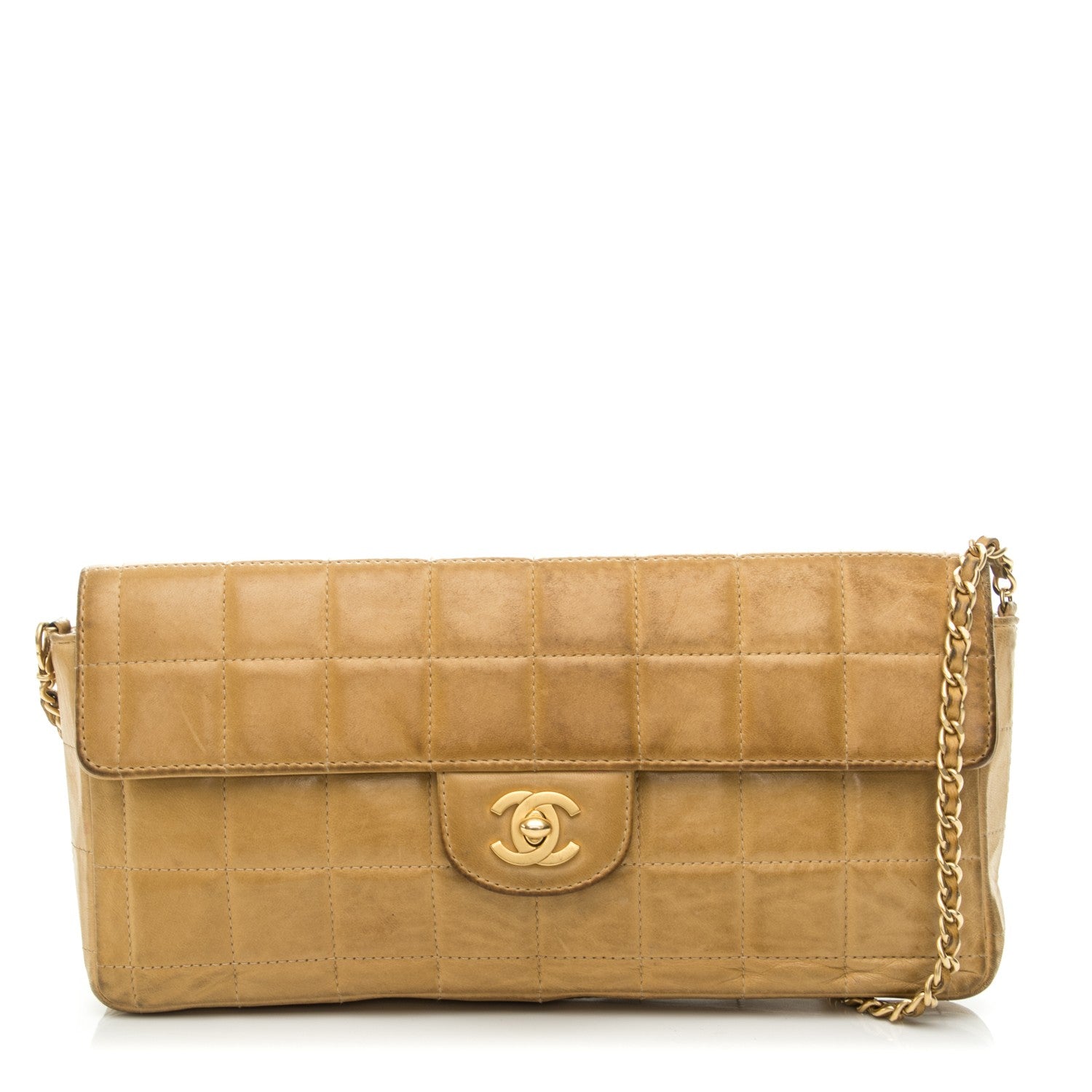 Chanel Lambskin East West Chocolate Bar Flap Beige 1 of 10