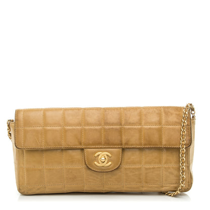 Chanel Lambskin East West Chocolate Bar Flap Beige 1 of 10