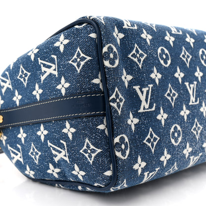 Louis Vuitton Monogram Jacquard Denim Speedy Bandouliere 25 Bleu 8 of 9