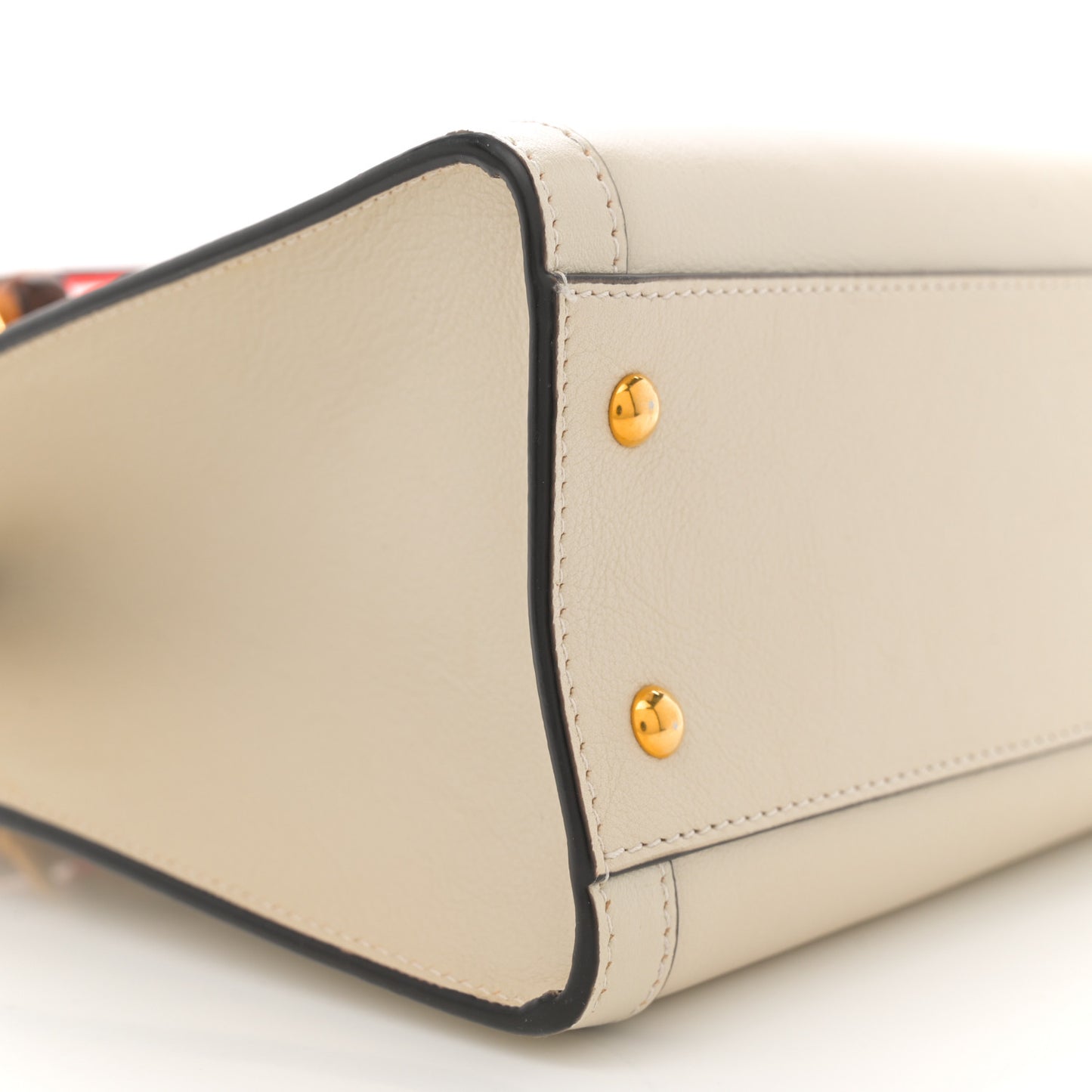 Wonka Grain Calfskin Medium Diana Tote Bag Mystic White Orange Fluo