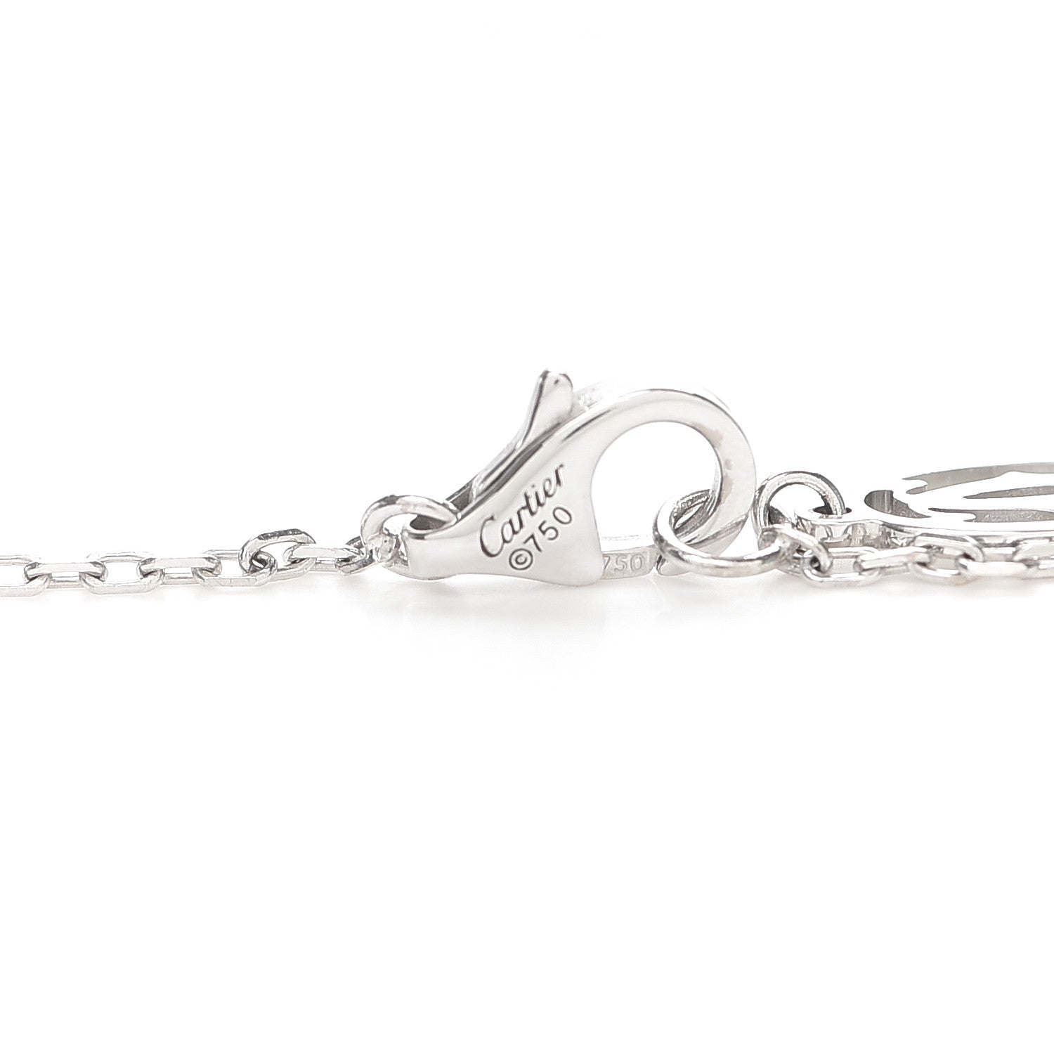Cartier 18K White Gold Diamond D'Amour Heart Pendant Necklace 4 of 7
