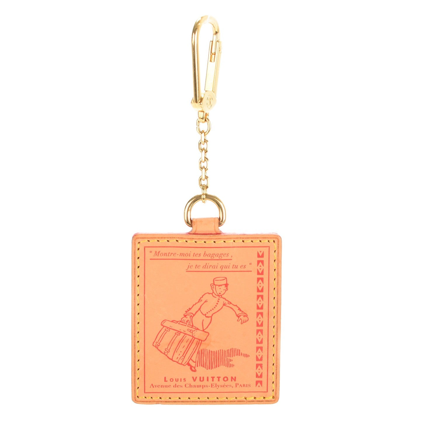 Louis Vuitton Vachetta Groom Key Ring Bag Charm 1 of 6