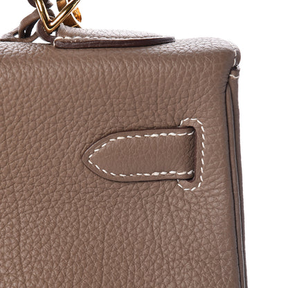 Hermes Togo Kelly Retourne 32 Etoupe 12 of 38