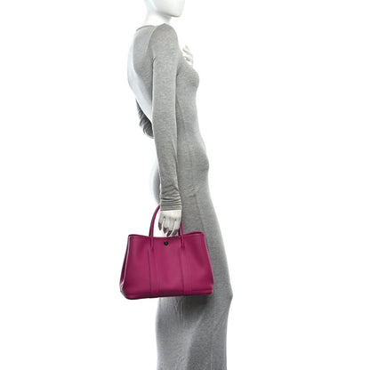 Hermes Vache Country Garden Party 30 TPM Rose Pourpre 2 of 10