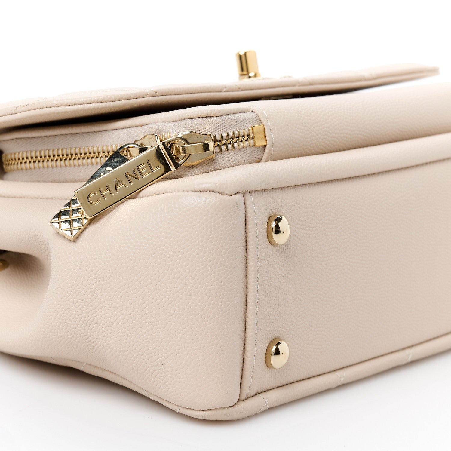 Chanel Caviar Quilted Medium Business Affinity Flap Light Beige 10 of 12