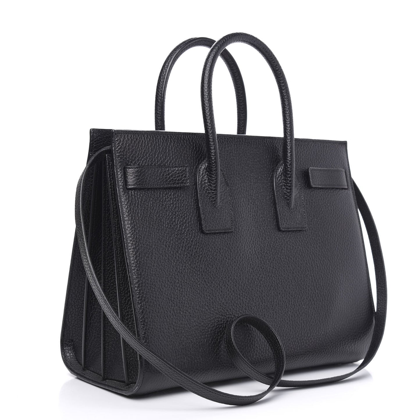 Grained Calfskin Small Sac De Jour Black