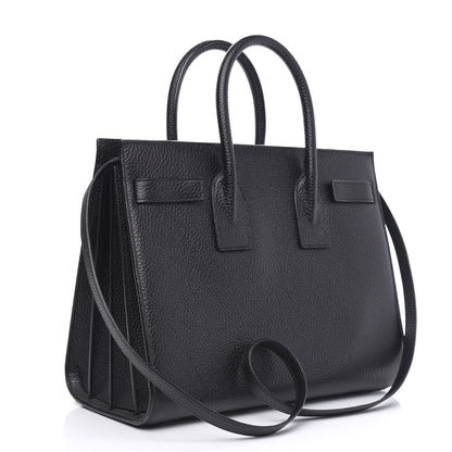 Saint Laurent Grained Calfskin Small Sac De Jour Black 4 of 11