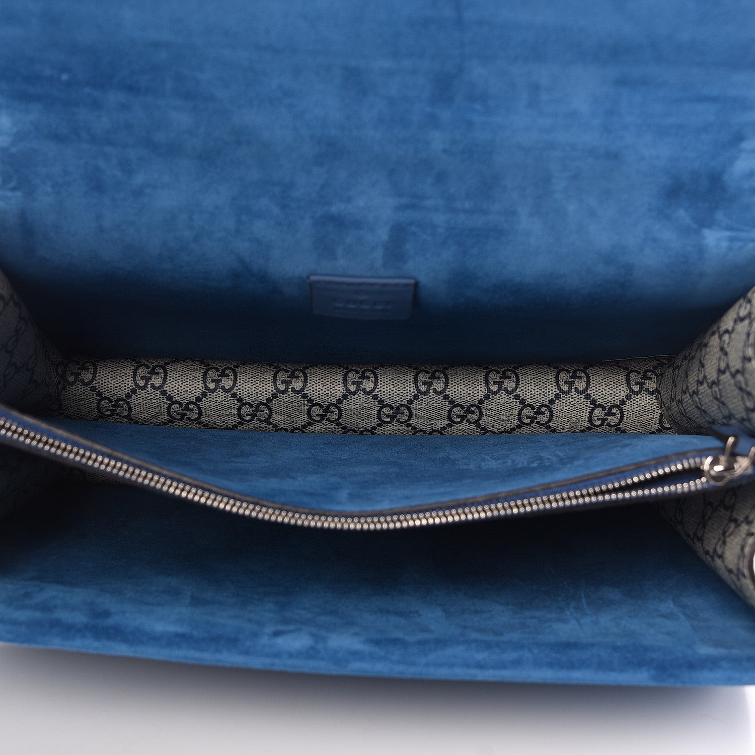 Gucci GG Supreme Monogram Blooms Medium Dionysus Shoulder Bag Beige Navy Vintage Blue 5 of 14