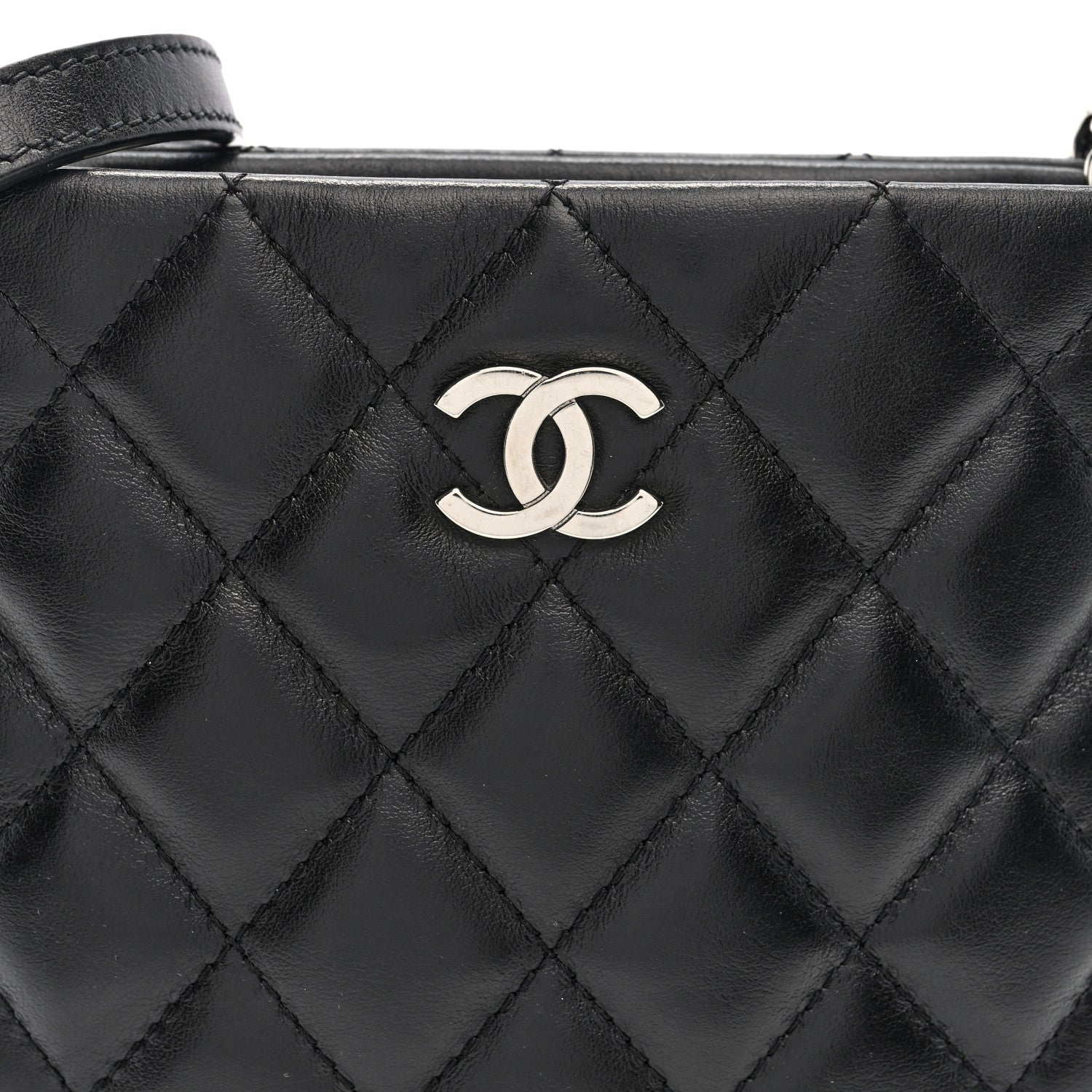 Chanel Calfskin Quilted Crossbody Bag Black 8 of 10