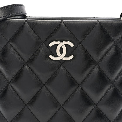 Chanel Calfskin Quilted Crossbody Bag Black 8 of 10