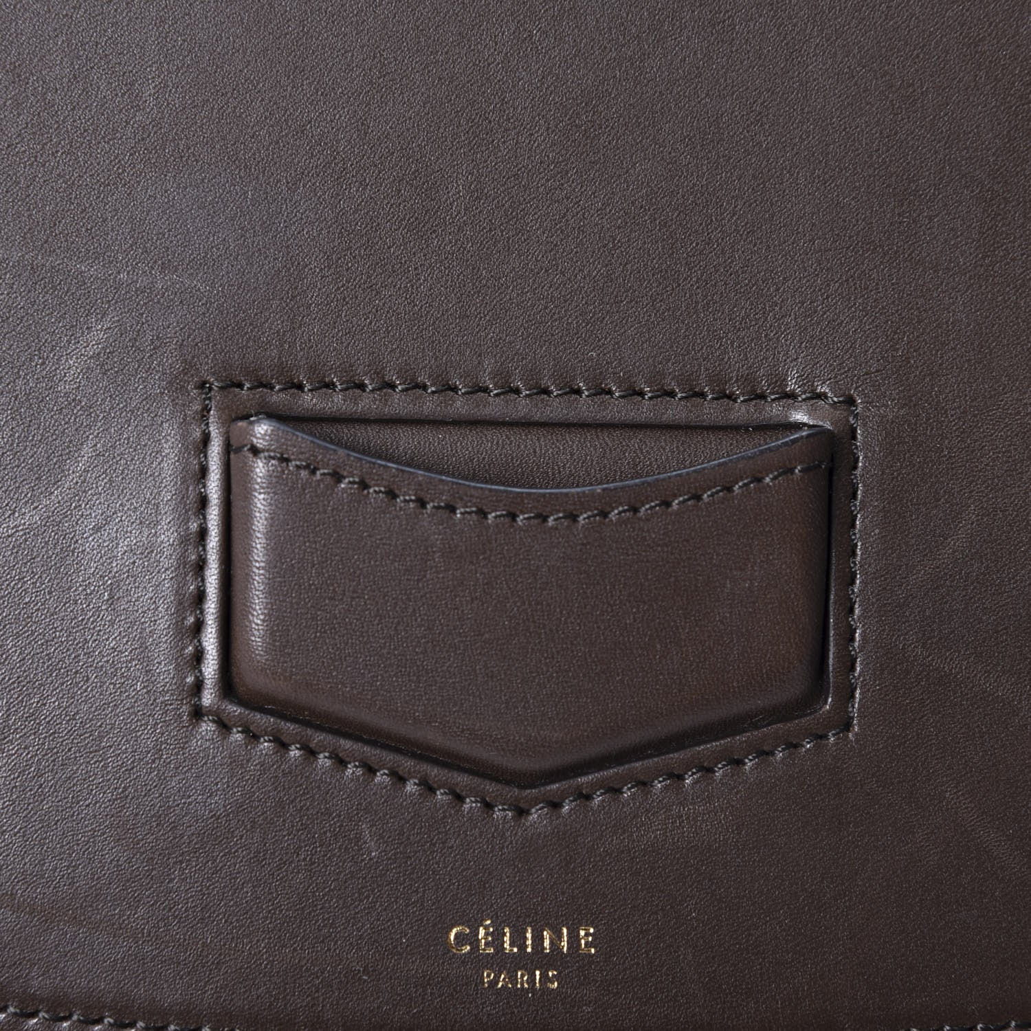Celine Supersoft Calfskin Medium Trotteur Wood 7 of 9