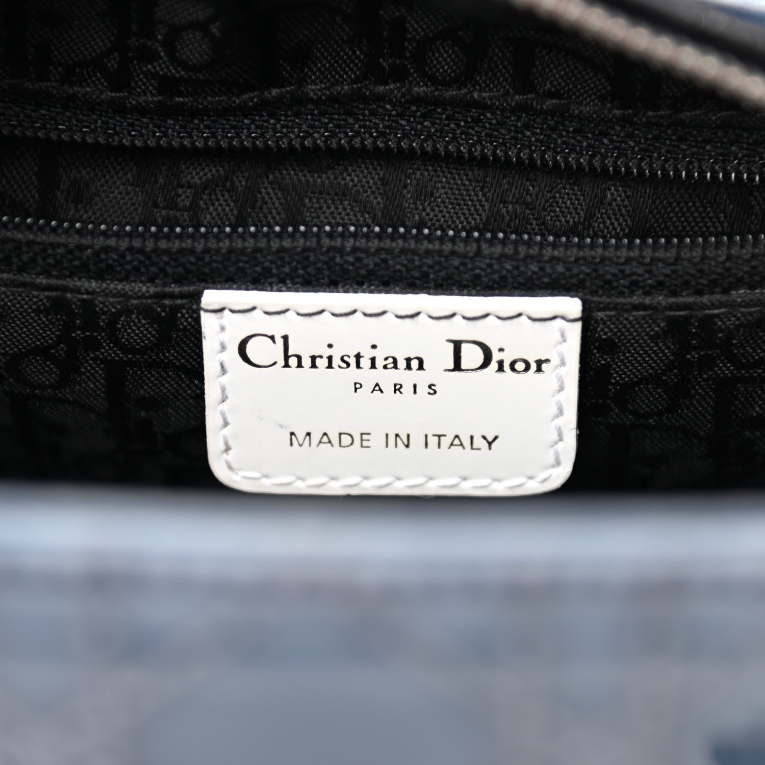 Christian Dior Patent Cannage Medium Lady Dior Blue 5 of 9