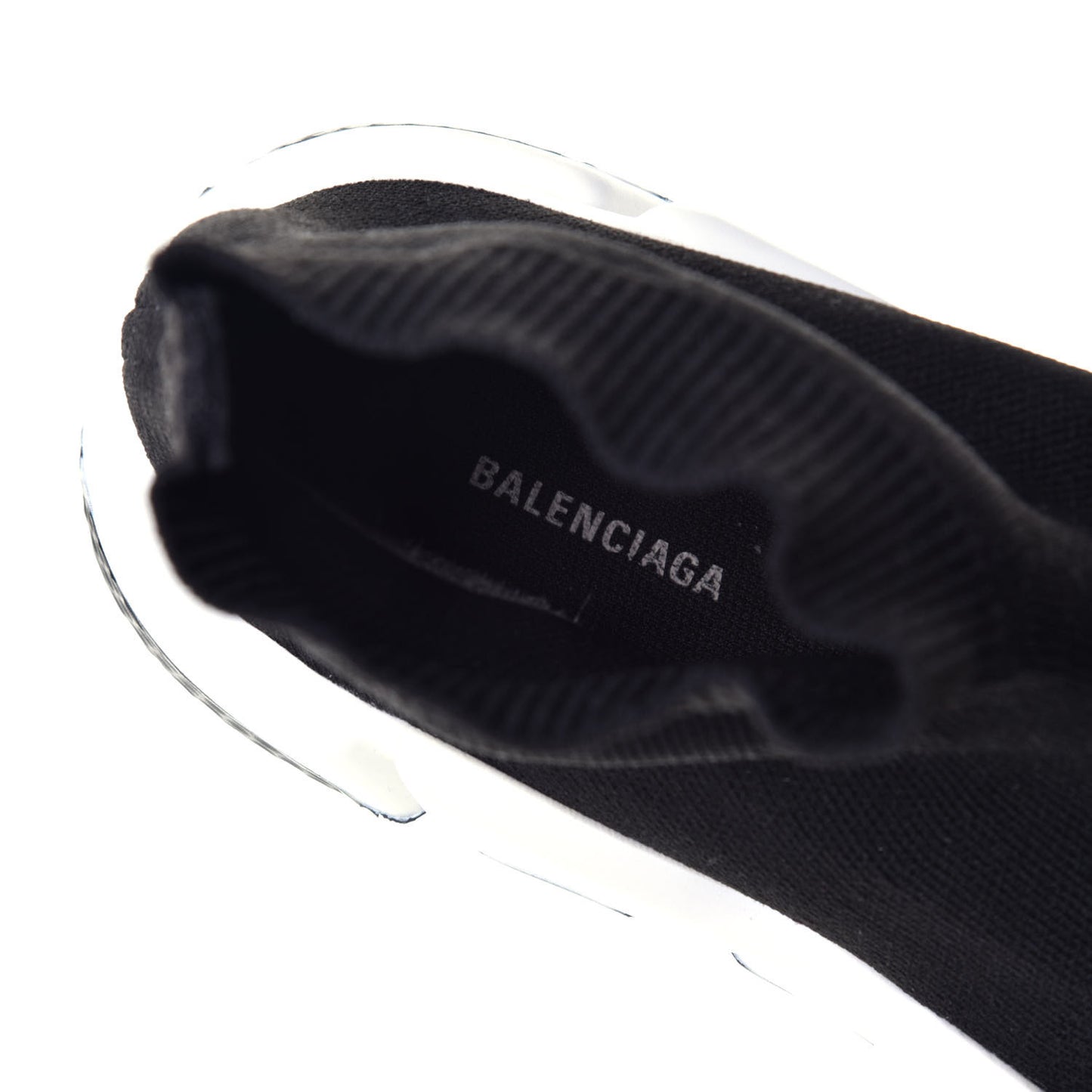 Neoprene Knit Womens Speed Sneakers 39 Black White