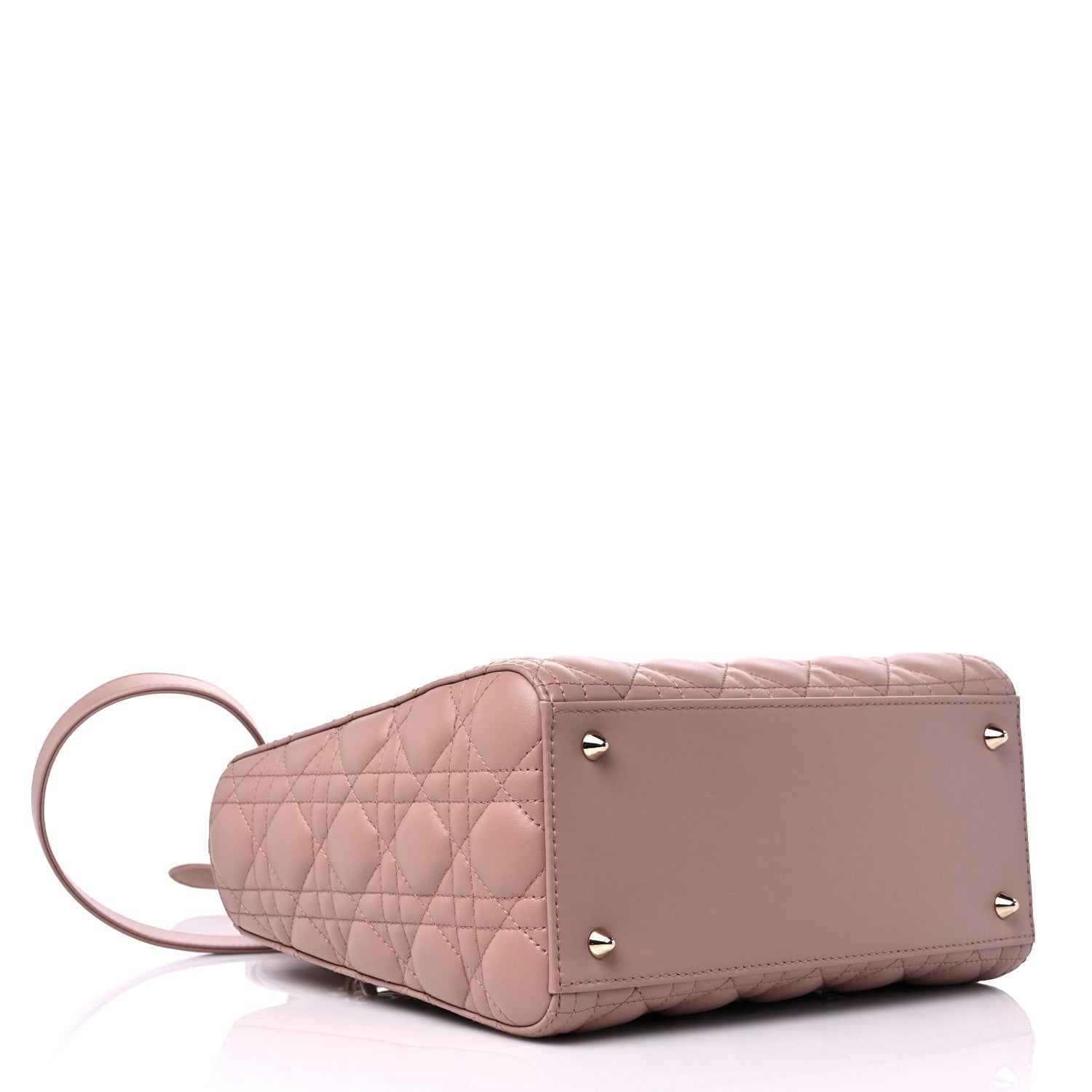 Christian Dior Lambskin Cannage Medium Lady Dior Beige 3 of 9