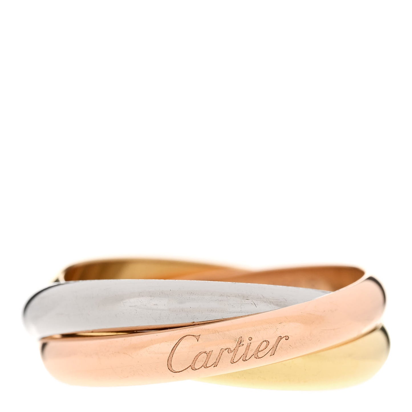 18K Pink Yellow White Gold Small Trinity Ring 63 10.25