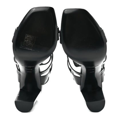 Saint Laurent Smooth Calfskin Joan 90 Sandals 38.5 Black 5 of 8