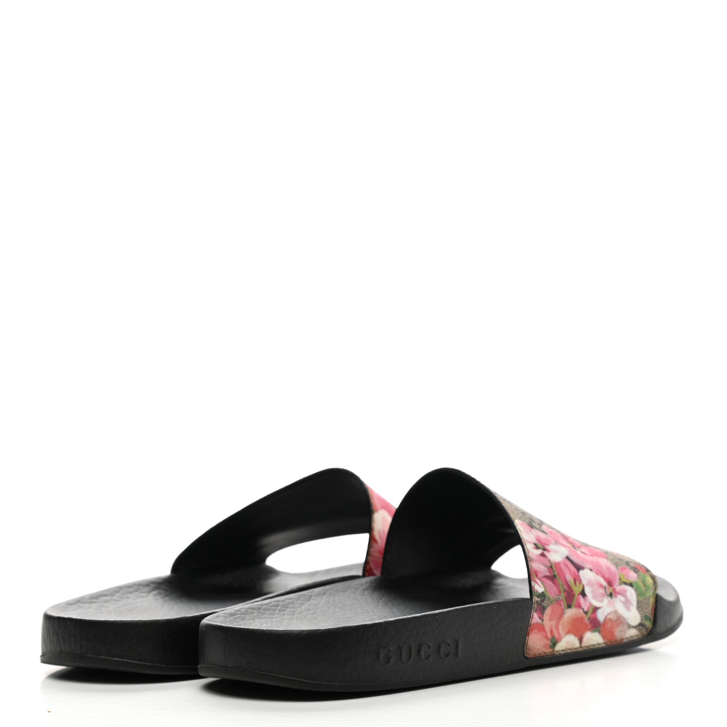 GG Supreme Monogram Blooms Slide Sandals 38 Beige Multicolor
