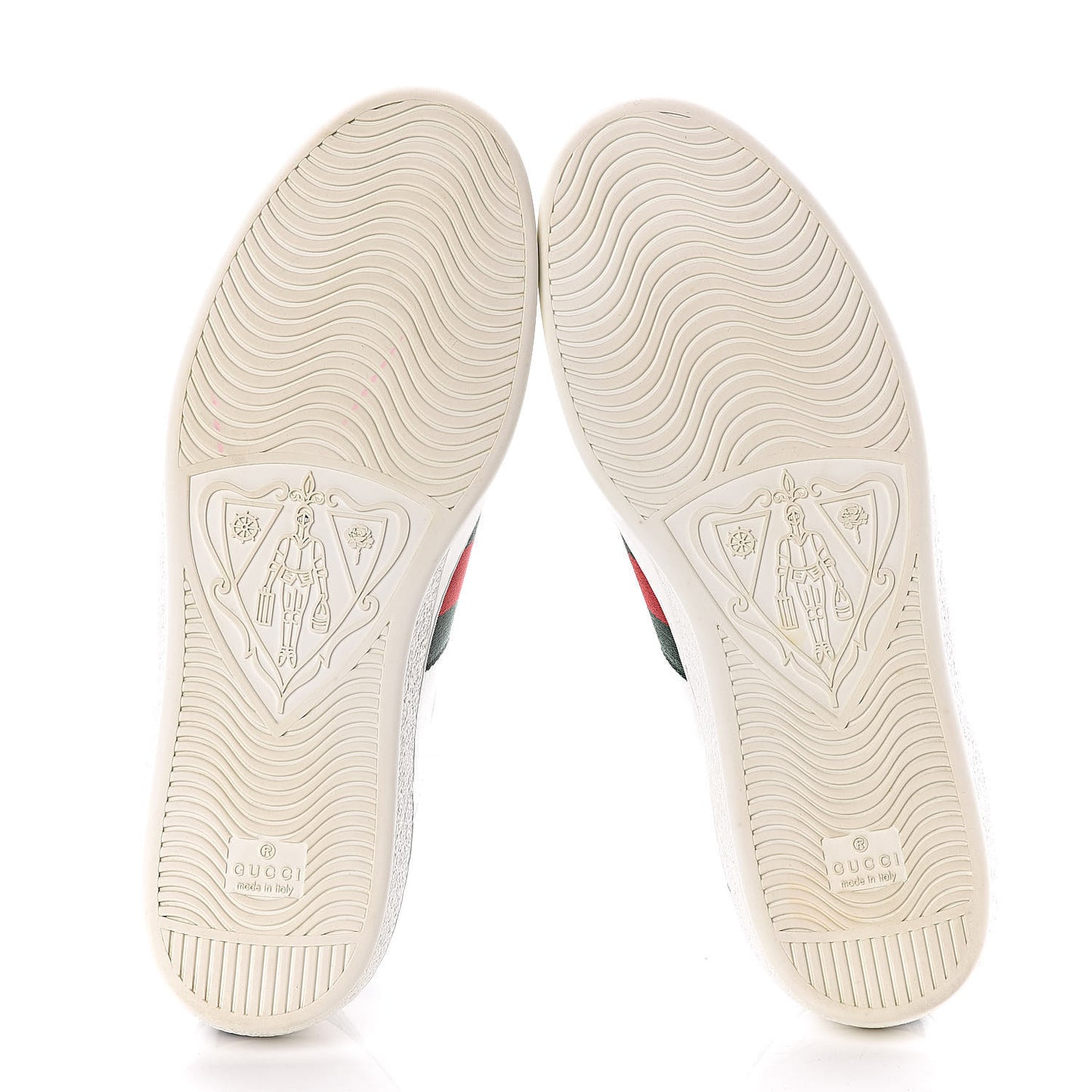 Calfskin Crocodile Web Mens Ace Sneakers 9 White Green