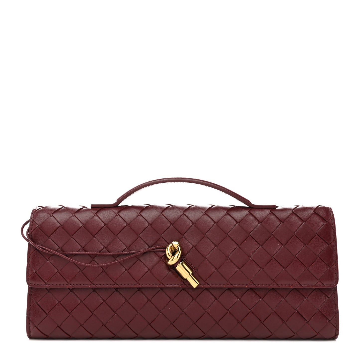 Nappa Intrecciato Long Andiamo Top Handle Clutch Barolo Barolo