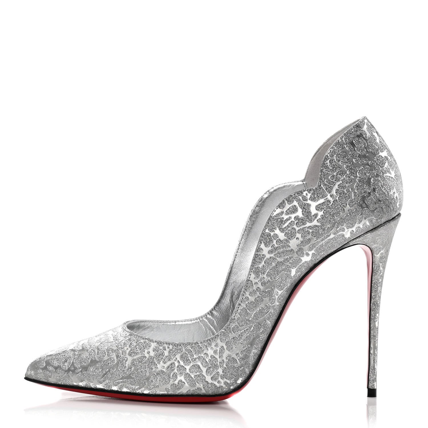 Christian Louboutin Glitter Specchio Hot Chick 100 Pumps 41 Silver 1 of 8