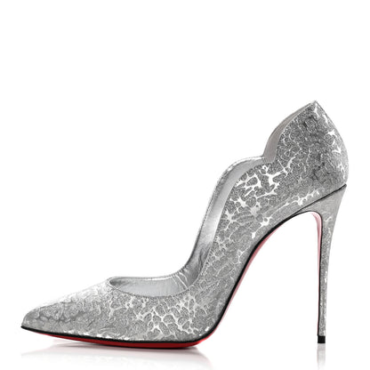 Christian Louboutin Glitter Specchio Hot Chick 100 Pumps 41 Silver 1 of 8