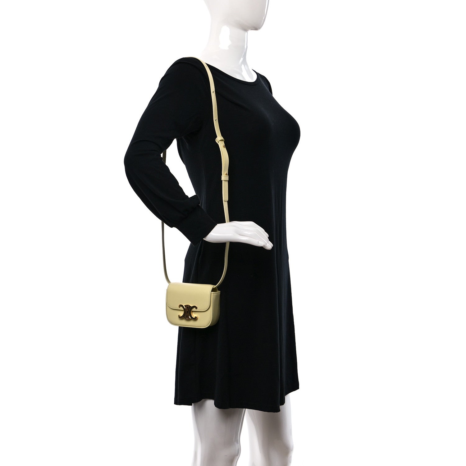 Celine Shiny Calfskin Mini Claude Almond Green 2 of 15