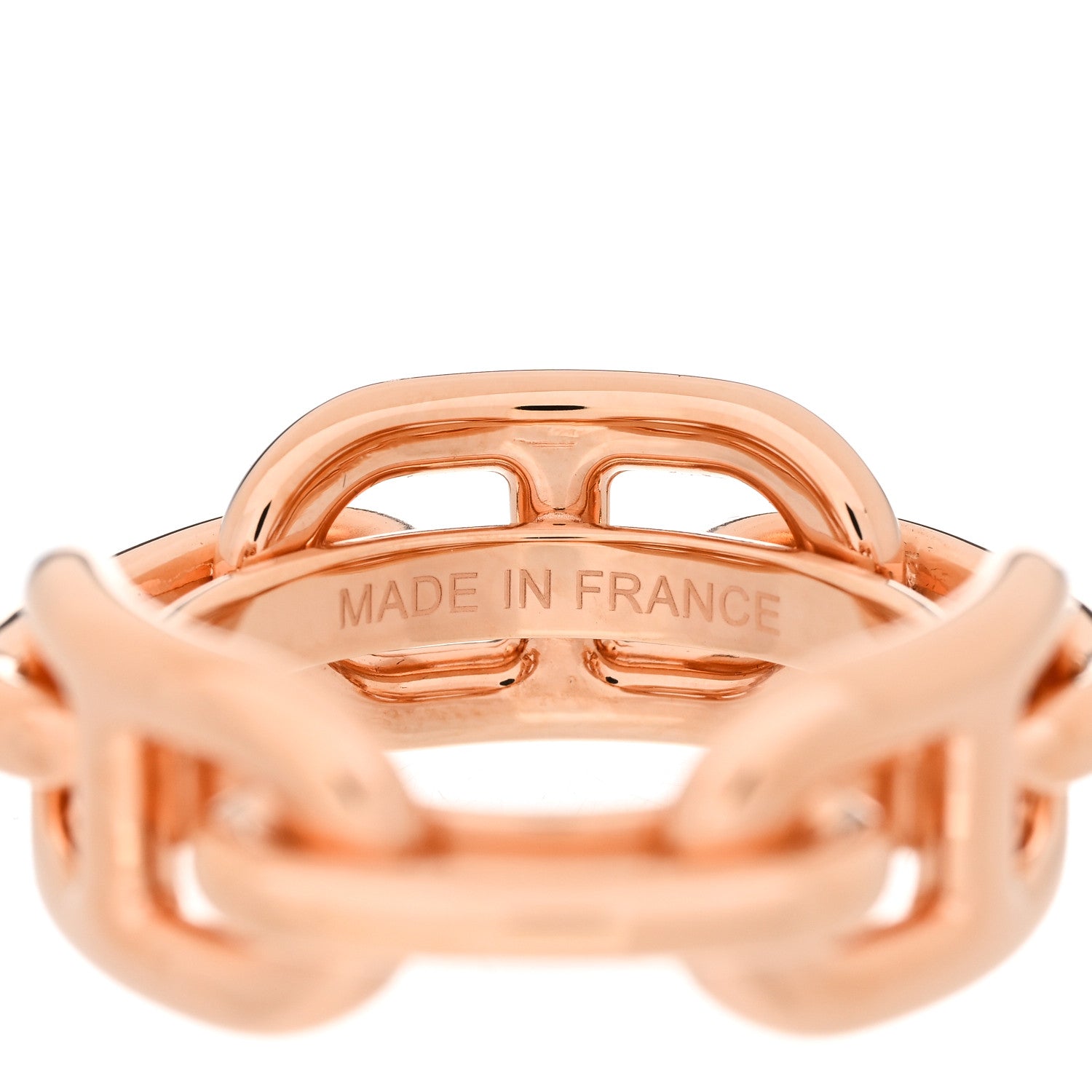 Hermes Plated Brass Regate Scarf Ring Plaqué Or Rose 4 of 5