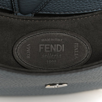 Fendi Cuoio Romano Selleria Seville Canvas Round Saddle Bag Nube Grezzo 8 of 11