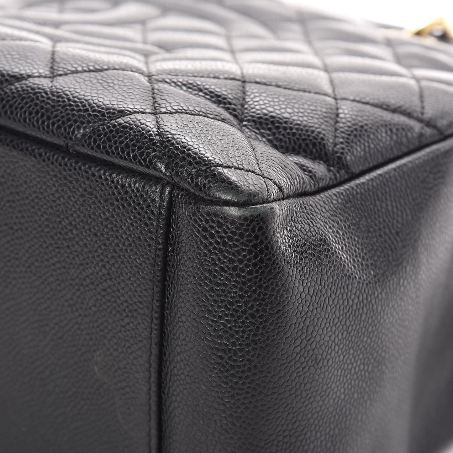 Caviar Quilted Grand Shopping Tote GST Black