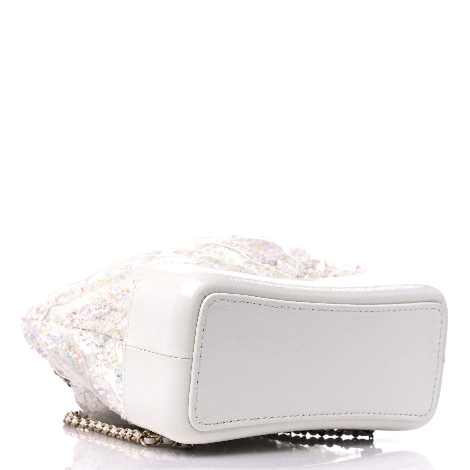 Chanel Tweed PVC Quilted Small Gabrielle Backpack White 4 of 10