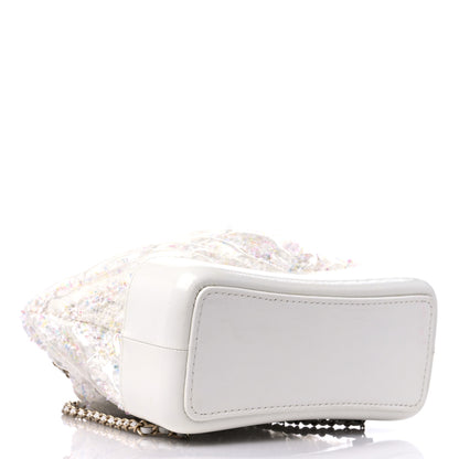 Chanel Tweed PVC Quilted Small Gabrielle Backpack White 4 of 10