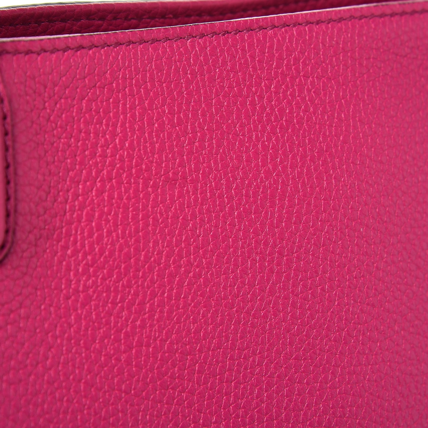 Pebbled Calfskin Small Soho Top Handle Bag Bright Bougainvillea