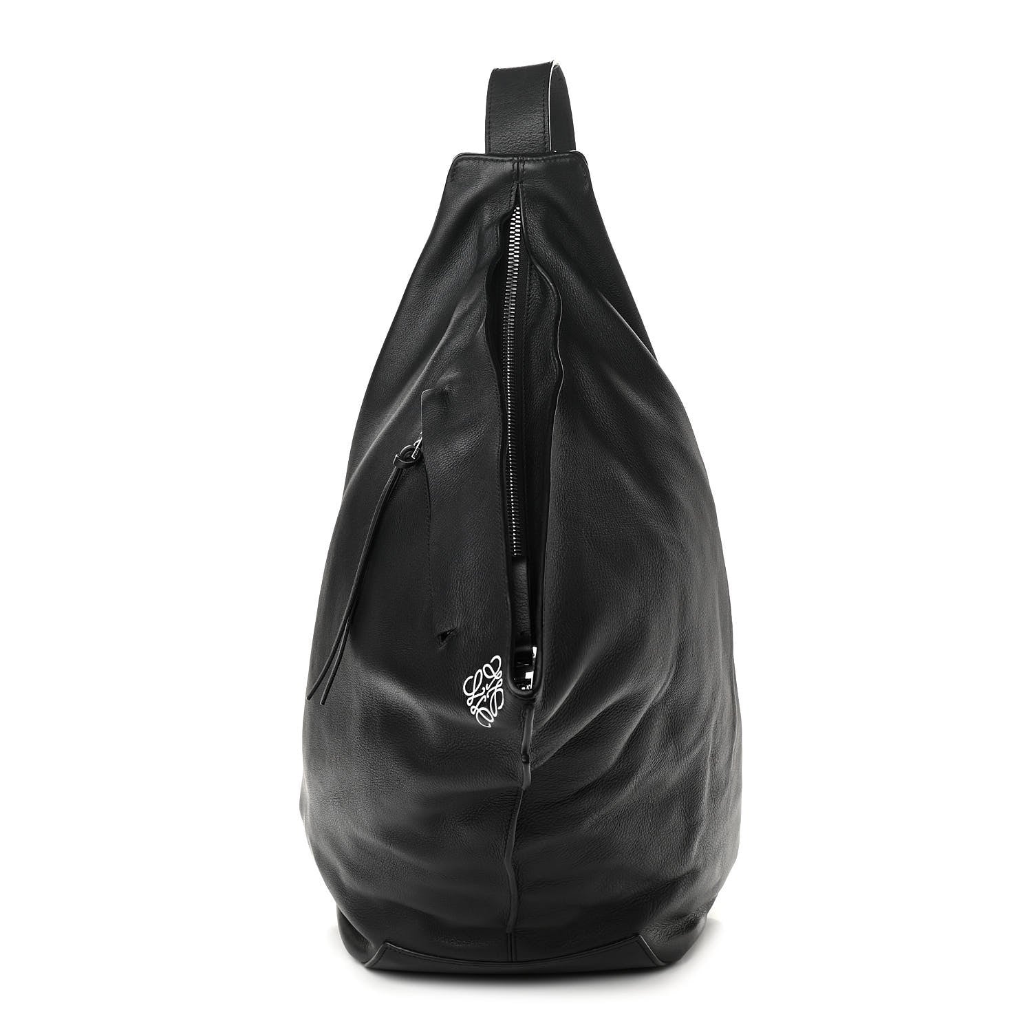 Loewe Grained Calfskin Sling Hobo Black 1 of 10