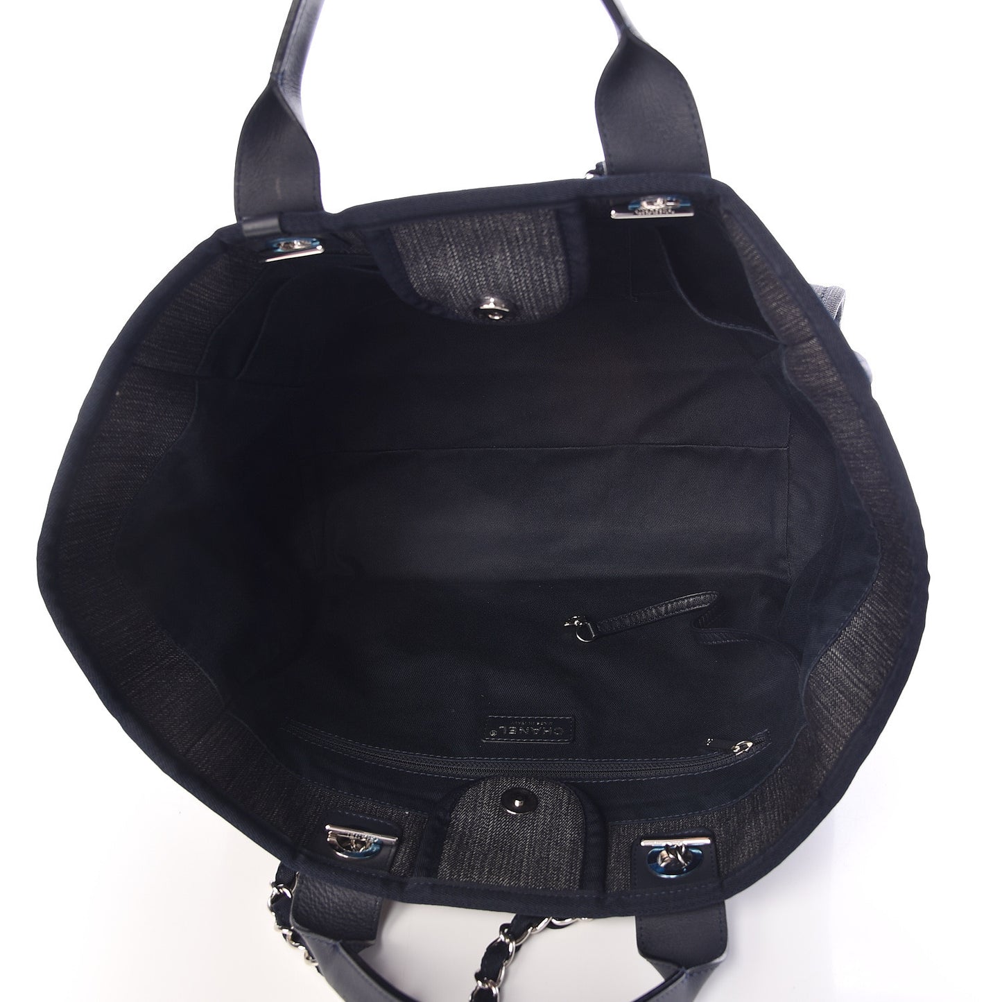 Denim Large Deauville Tote Dark Blue