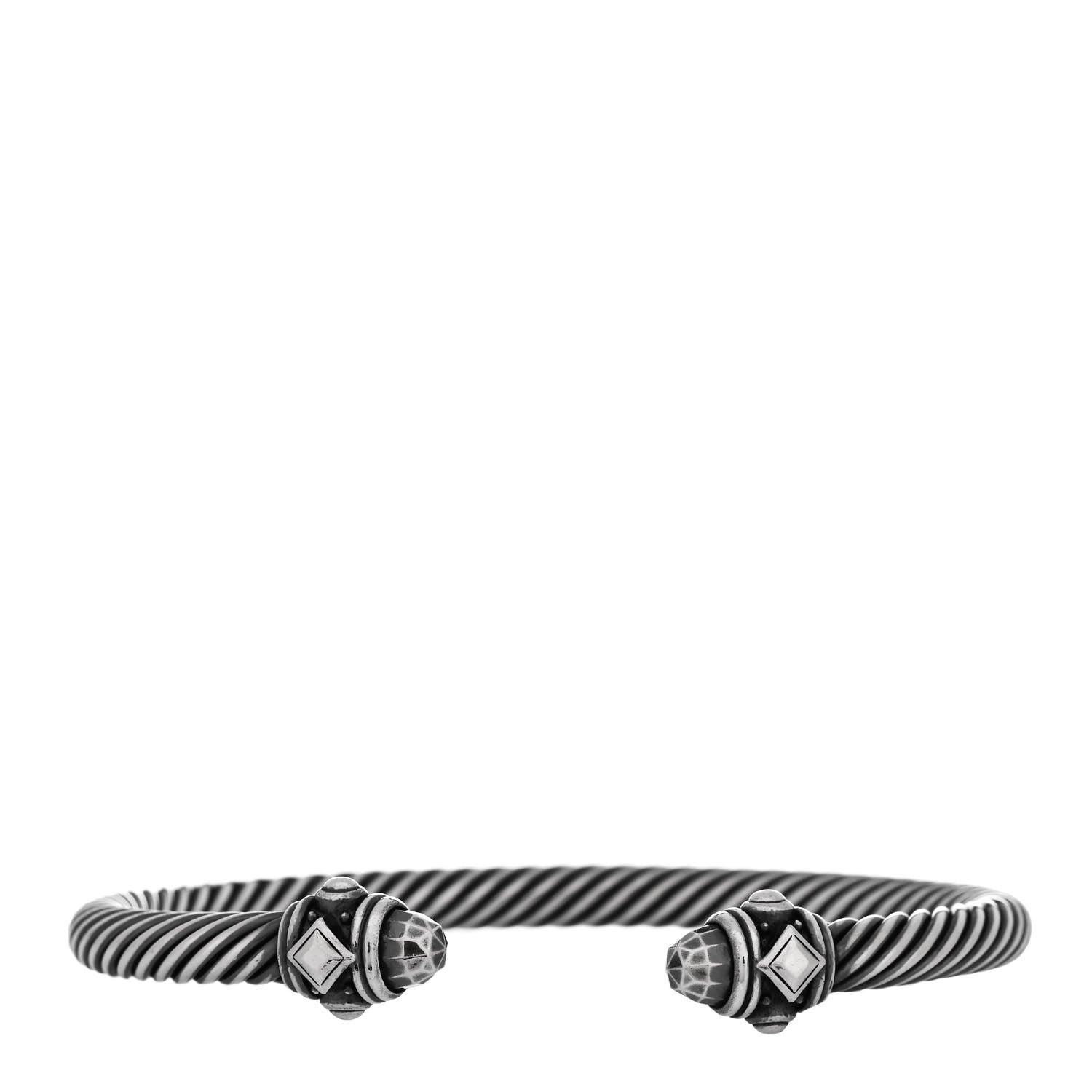 David Yurman Sterling Silver 5mm Cable Renaissance Bracelet 1 of 3