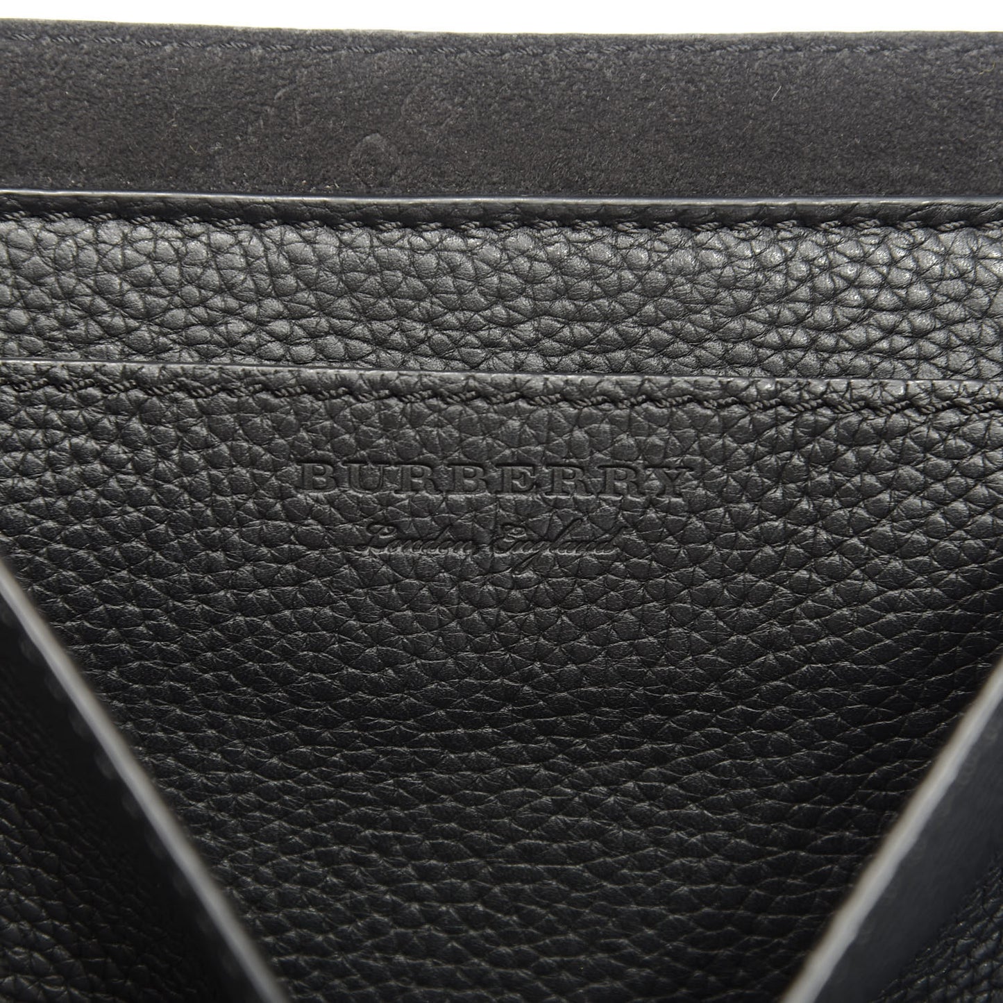 Grainy Calfskin Embossed Small Messenger Black