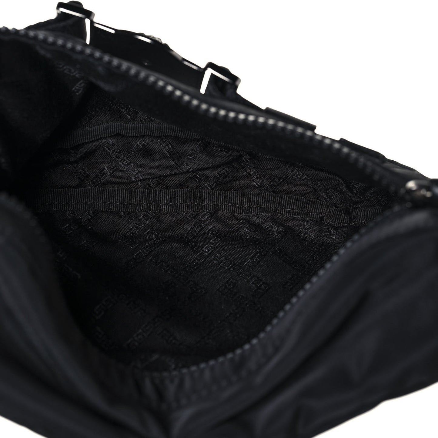 Nylon Palazzo Medusa Belt Bag Black