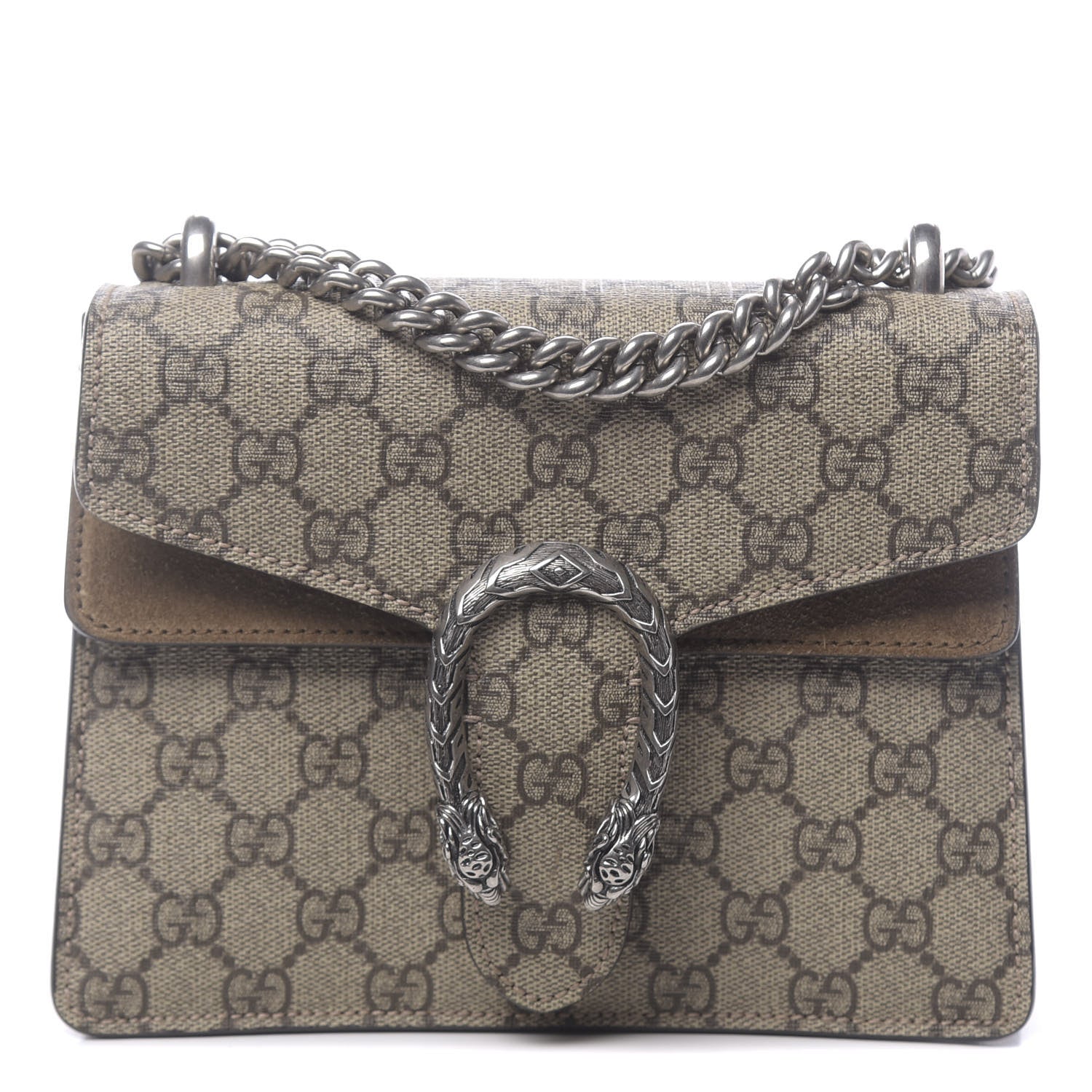 Gucci GG Supreme Monogram Mini Dionysus Shoulder Bag Taupe 1 of 10